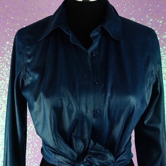 Women’s vintage snakeskin button down - Picture 4 of 4